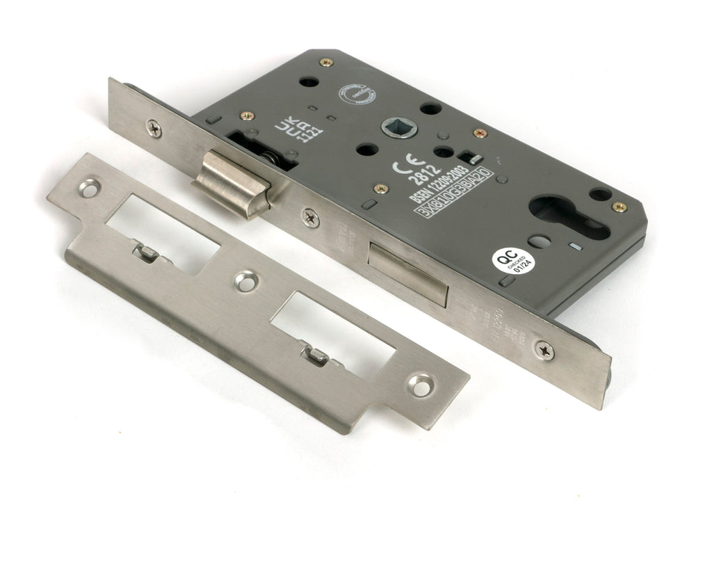 From The Anvil's Stainless Steel 60mm Backset 72mm Centre Euro Sashlock