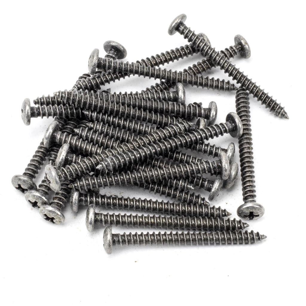 From The Anvil's Pewter Patina Round Head Screws (25)