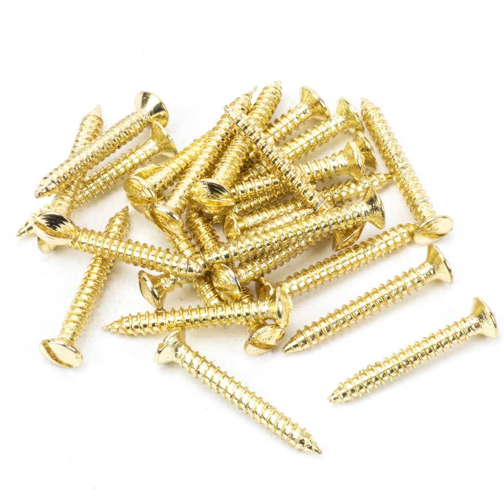 From The Anvil's Polished Brass Countersunk Raised Head Screws (25)