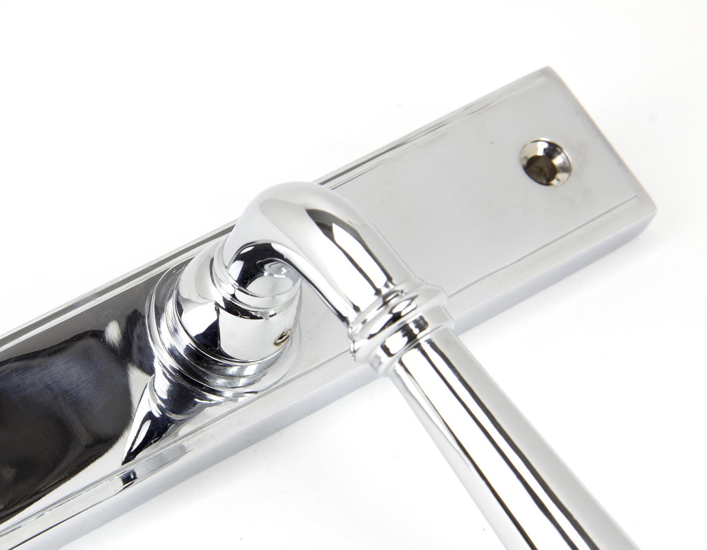 From The Anvil's Polished Chrome Newbury Slimline Lever Espag. Lock Set