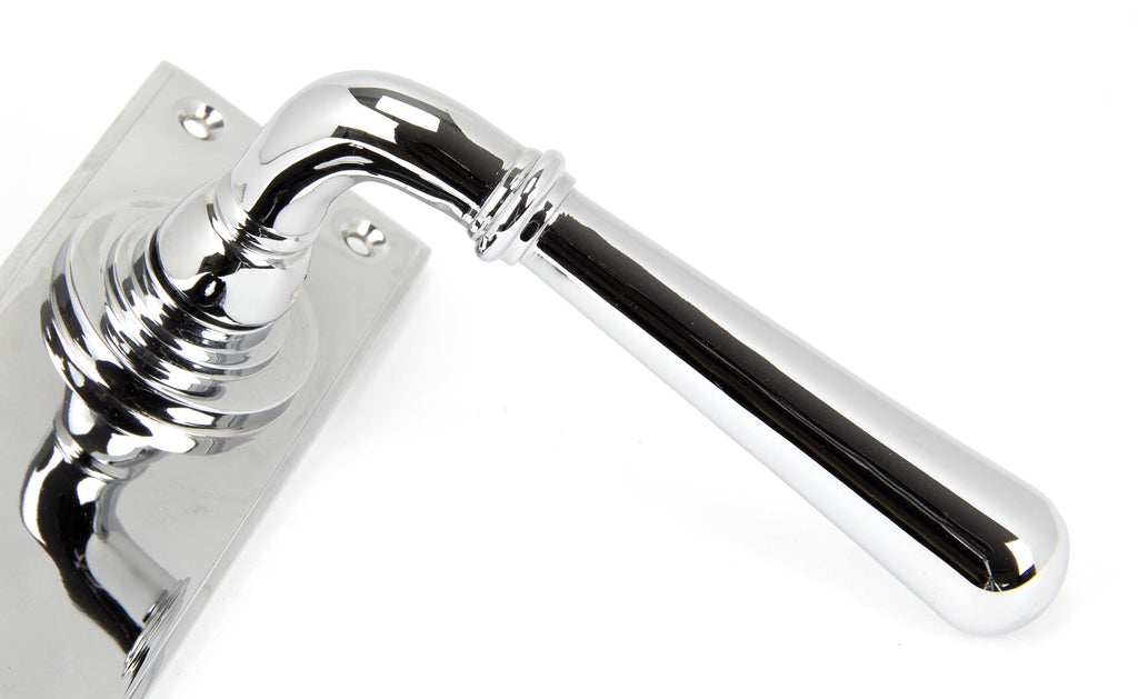 From The Anvil's Polished Chrome Newbury Lever Lock Set