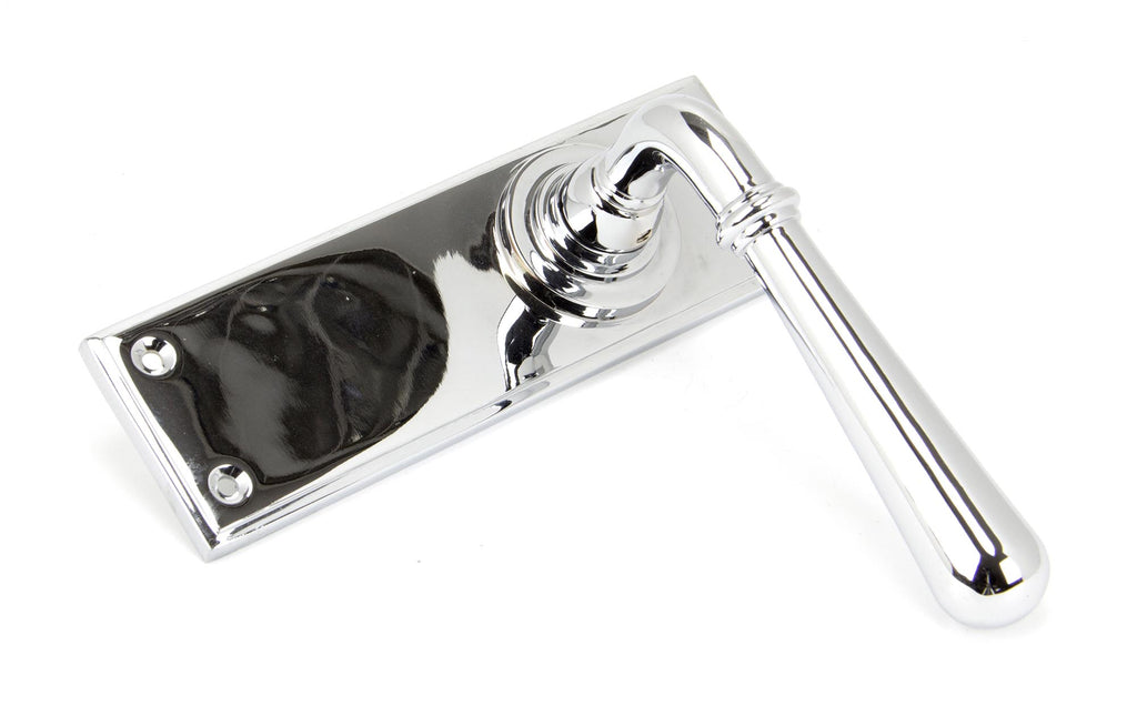 From The Anvil's Polished Chrome Newbury Lever Latch Set