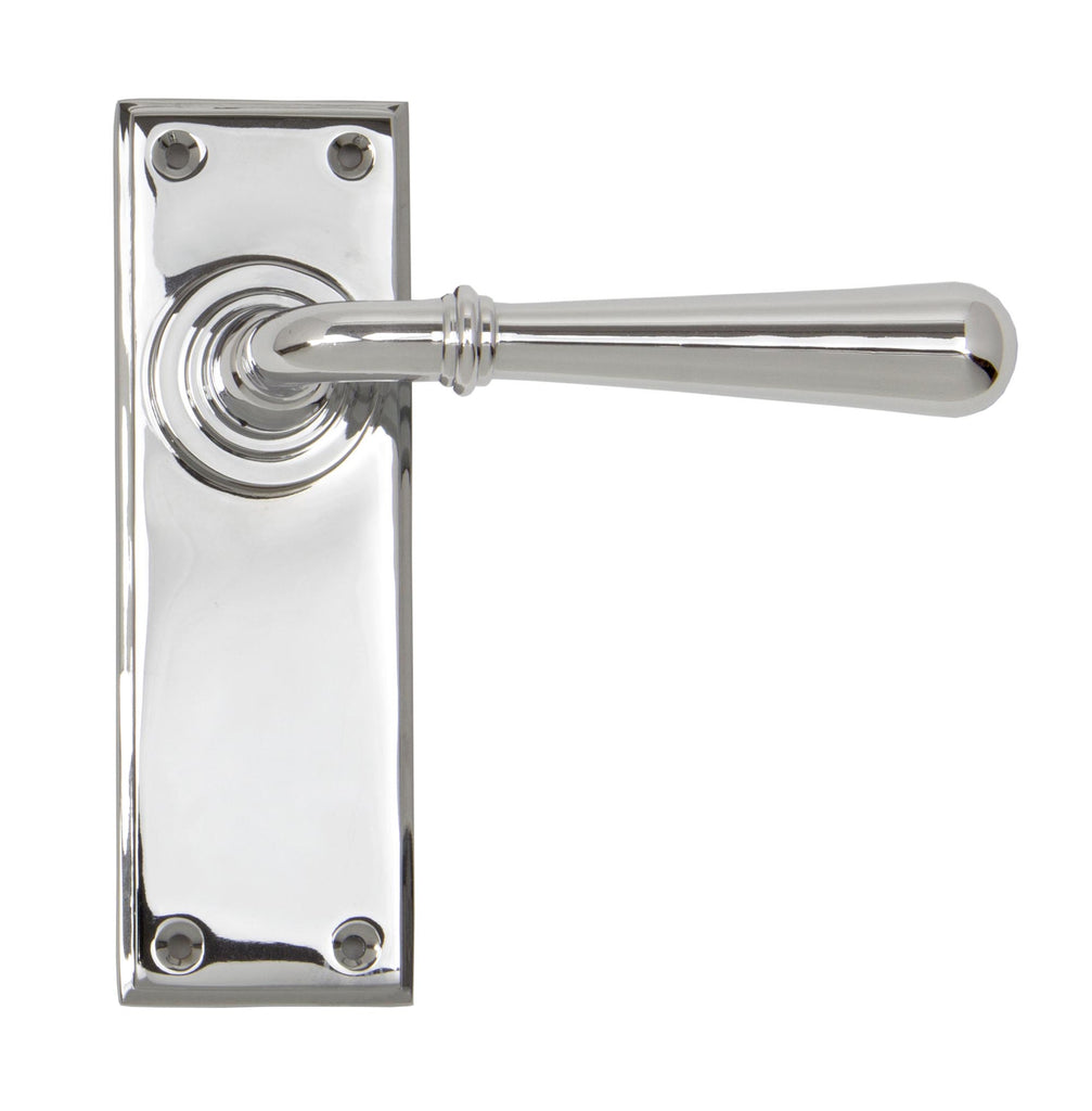 From The Anvil's Polished Chrome Newbury Lever Latch Set