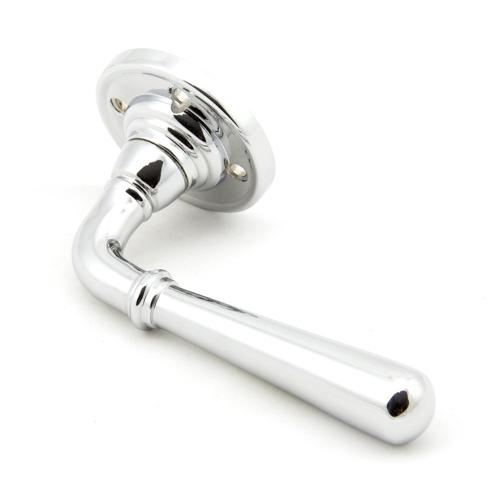 From The Anvil's Polished Chrome Newbury Lever on Rose Set