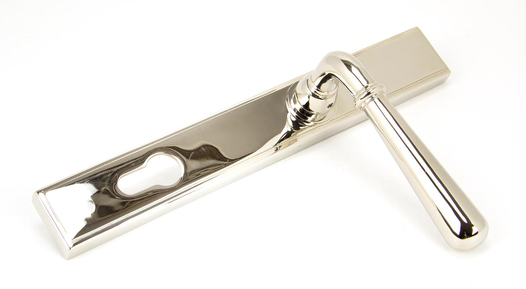 From The Anvil's Polished Nickel Newbury Slimline Lever Espag. Lock Set