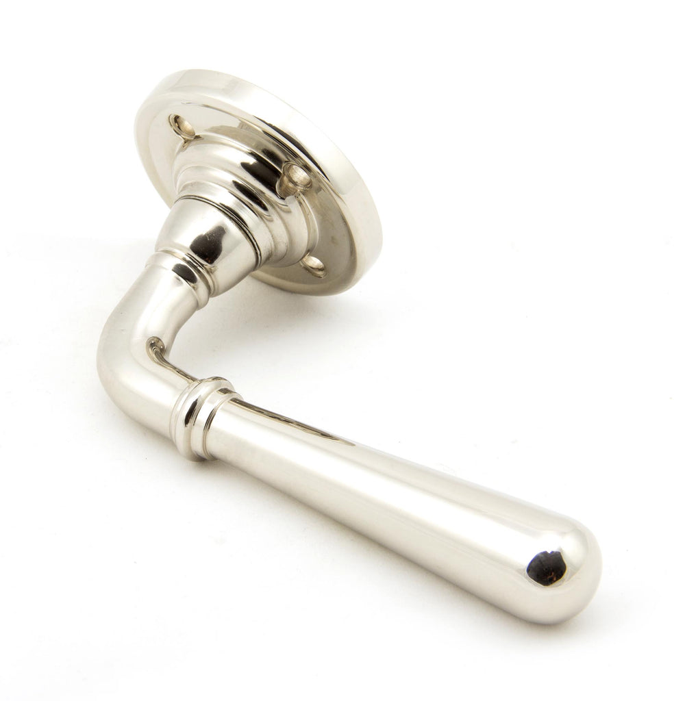 From The Anvil's Polished Nickel Newbury Lever on Rose Set