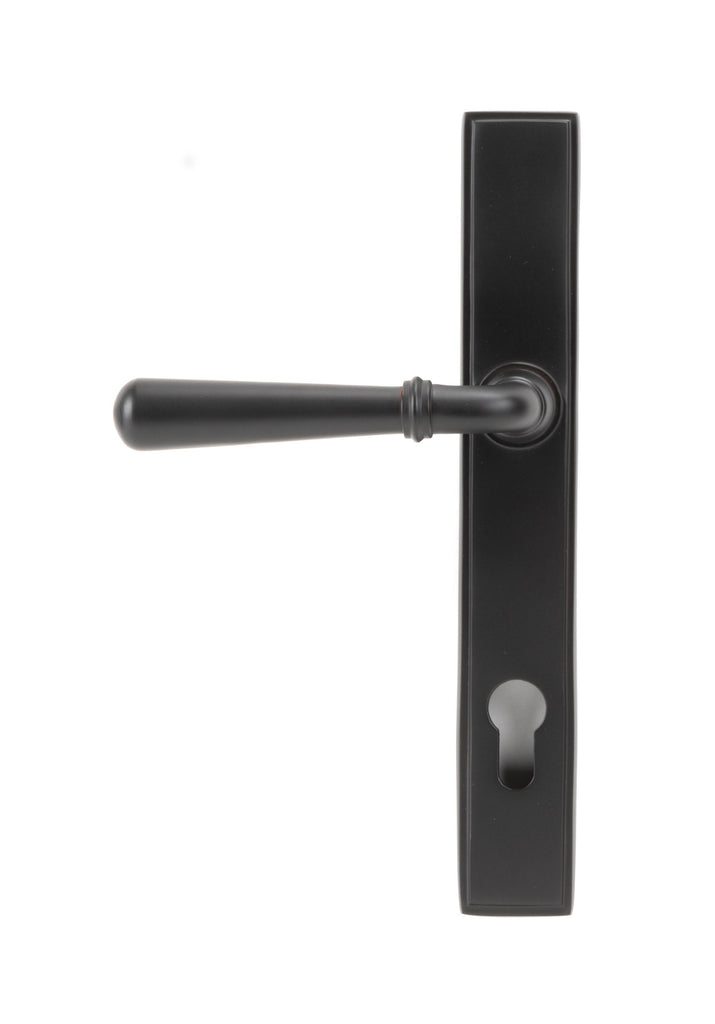 From The Anvil's Aged Bronze Newbury Slimline Lever Espag. Lock Set