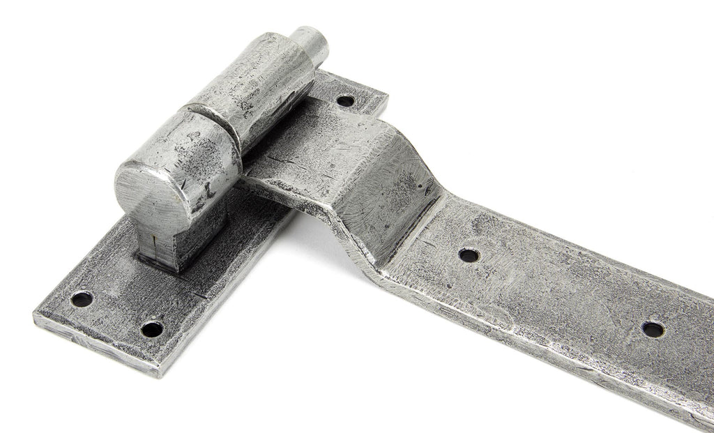 From The Anvil's Pewter Patina Hook & Band Hinge - Cranked (pair)