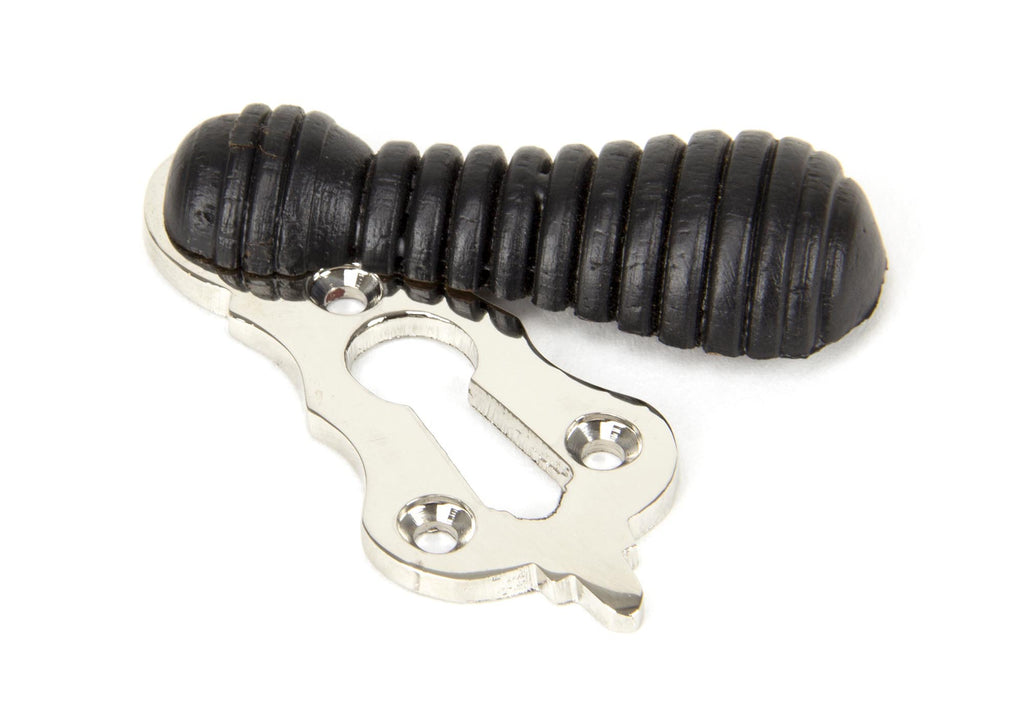 From The Anvil's Ebony Polished Nickel Beehive Escutcheon