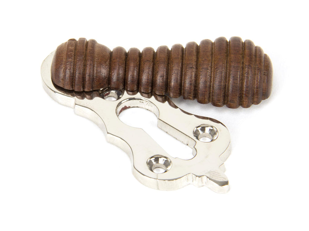 From The Anvil's Rosewood Polished Nickel Beehive Escutcheon