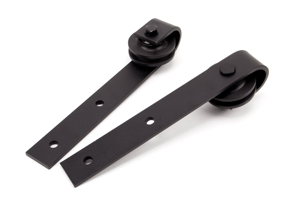 From The Anvil's Black 100kg Sliding Door Hardware Kit