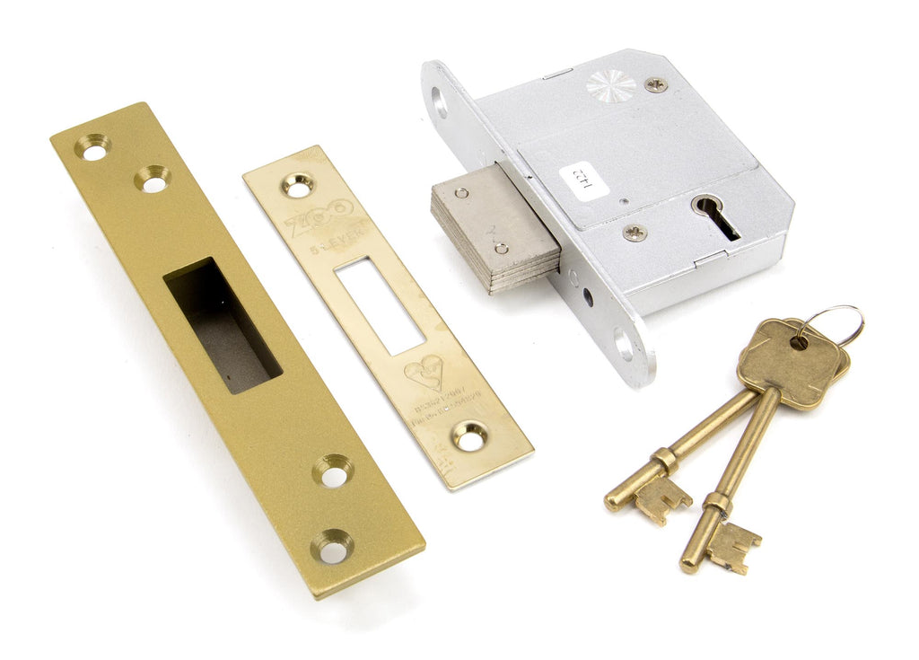 From The Anvil's PVD Brass BS 5 Lever Deadlock KD