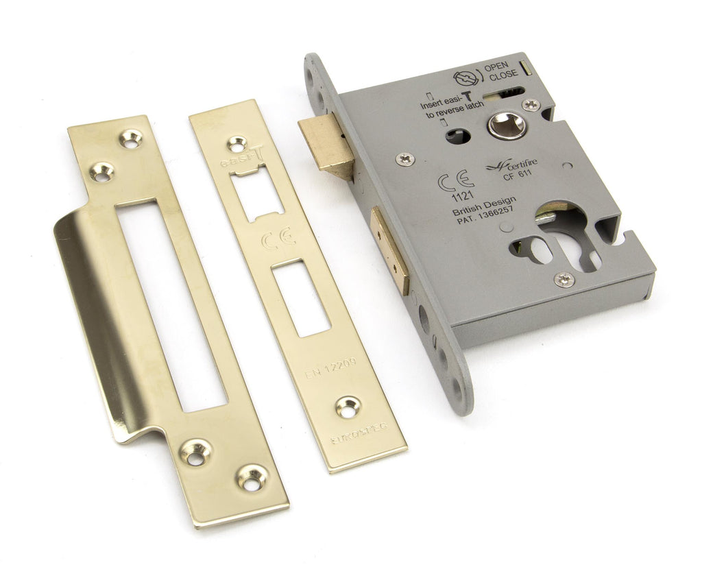 From The Anvil's PVD Brass Euro Profile Sash Lock