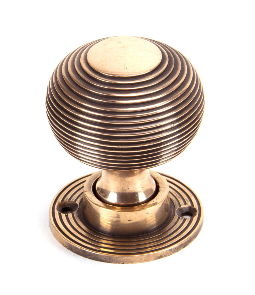 From The Anvil's Polished Bronze Heavy Beehive Mortice/Rim Knob Set