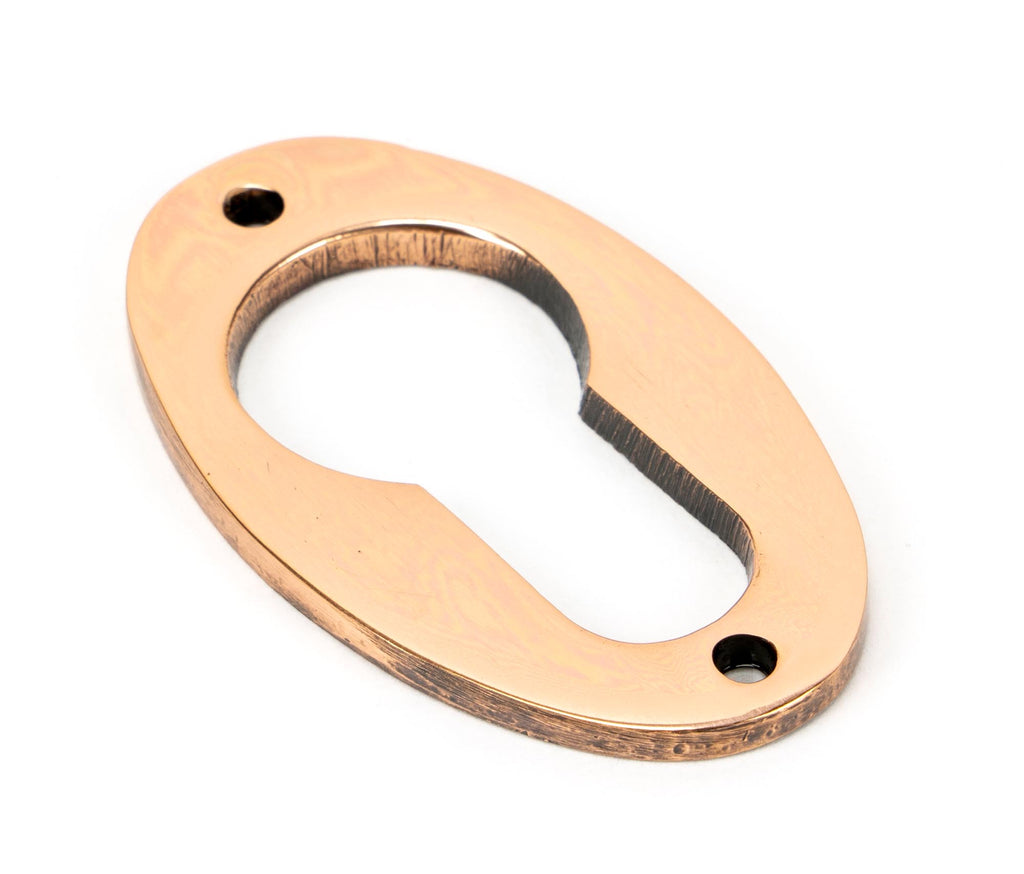 From The Anvil's Polished Bronze Oval Euro Esctucheon