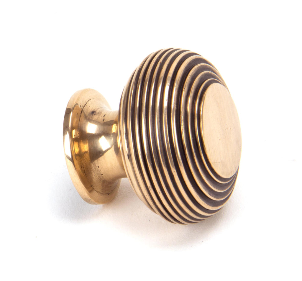 From The Anvil's Polished Bronze Beehive Cabinet Knob