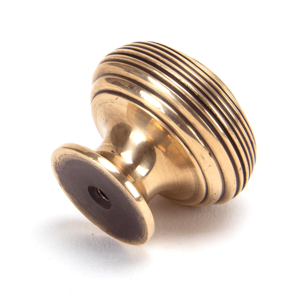 From The Anvil's Polished Bronze Beehive Cabinet Knob