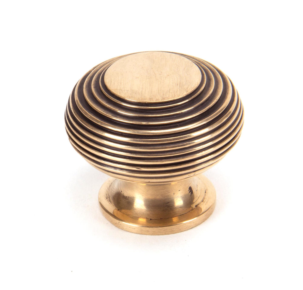 From The Anvil's Polished Bronze Beehive Cabinet Knob