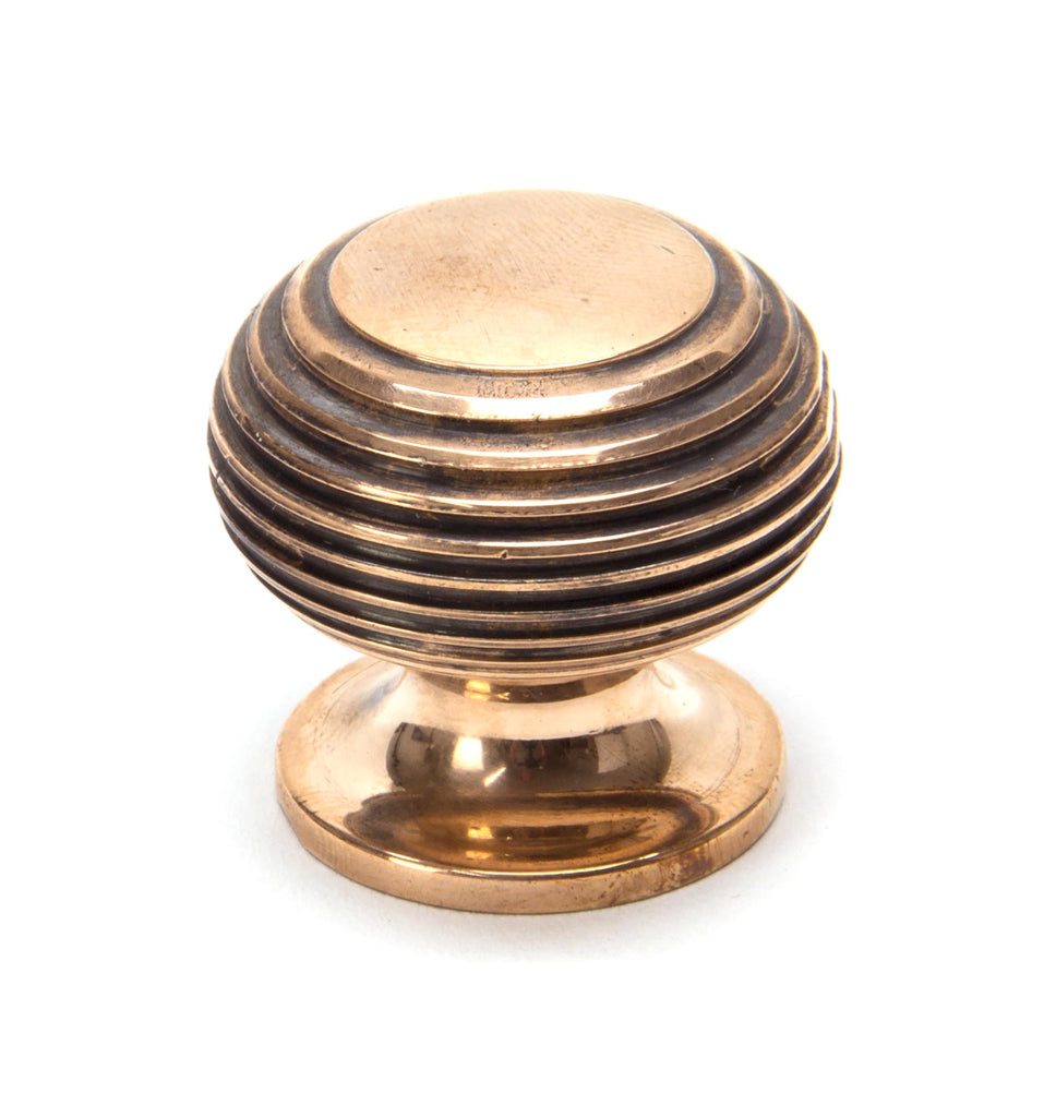 From The Anvil's Polished Bronze Beehive Cabinet Knob