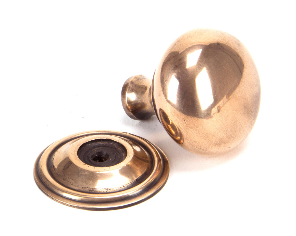 From The Anvil's Polished Bronze Mushroom Cabinet Knob