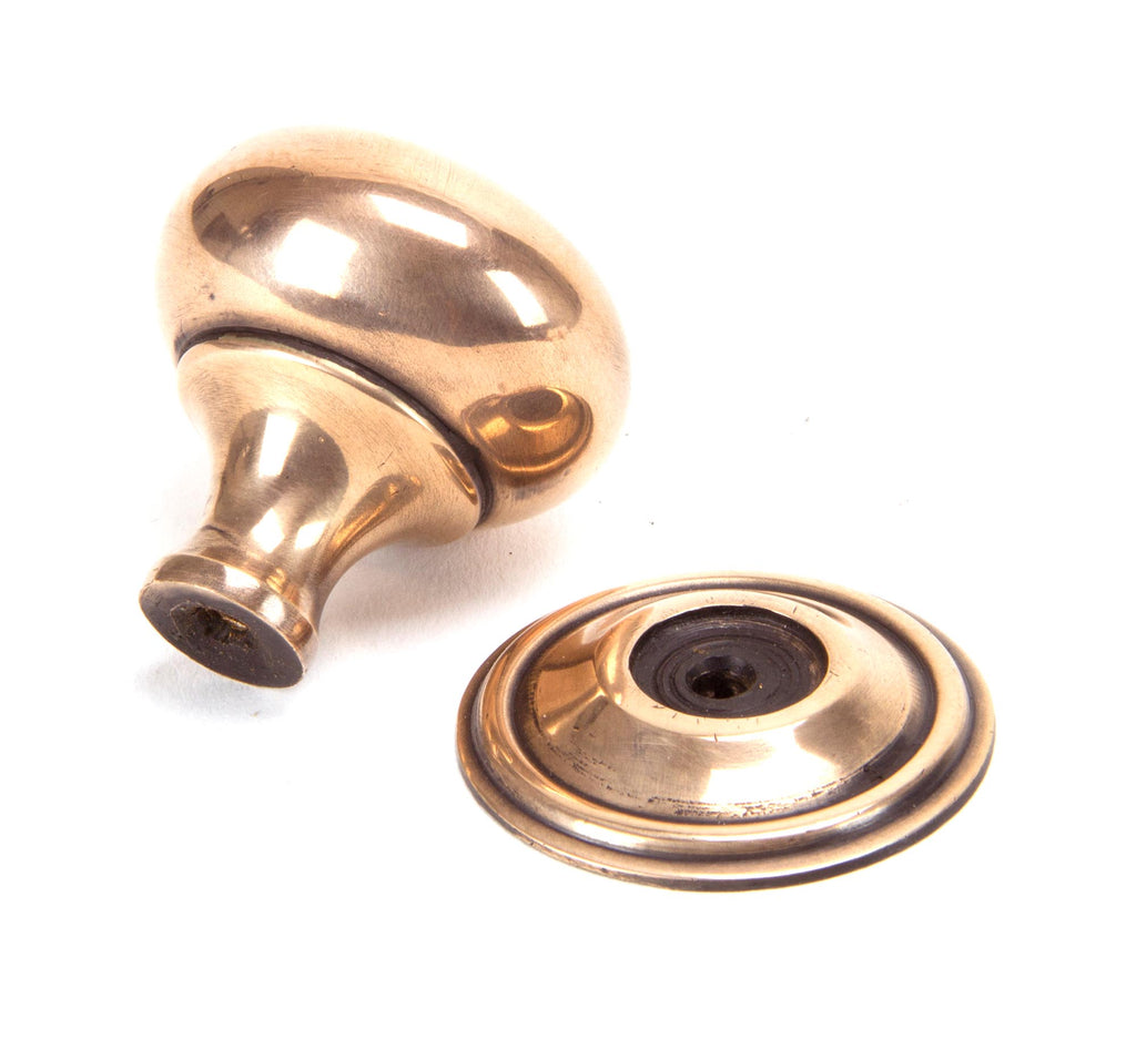 From The Anvil's Polished Bronze Mushroom Cabinet Knob