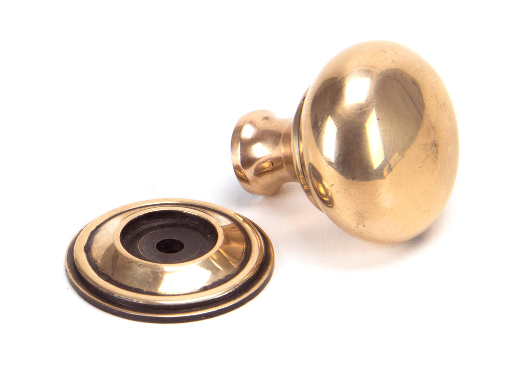 From The Anvil's Polished Bronze Mushroom Cabinet Knob