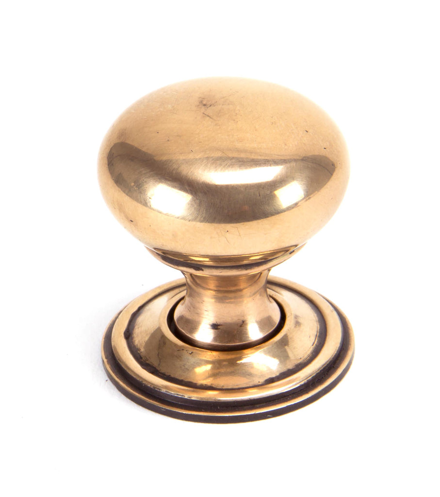 From The Anvil's Polished Bronze Mushroom Cabinet Knob