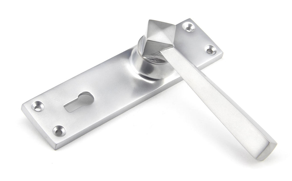 From The Anvil's Satin Chrome Straight Lever Lock Set