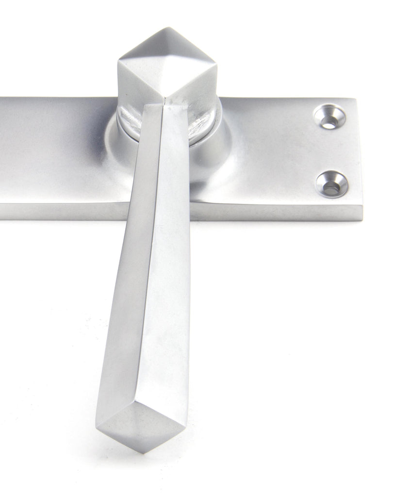 From The Anvil's Satin Chrome Straight Lever Lock Set