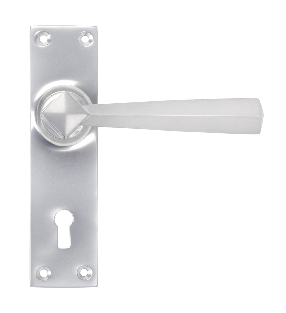 From The Anvil's Satin Chrome Straight Lever Lock Set