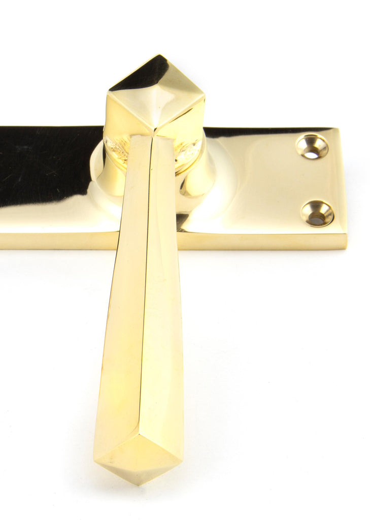 From The Anvil's Polished Brass Straight Lever Latch Set