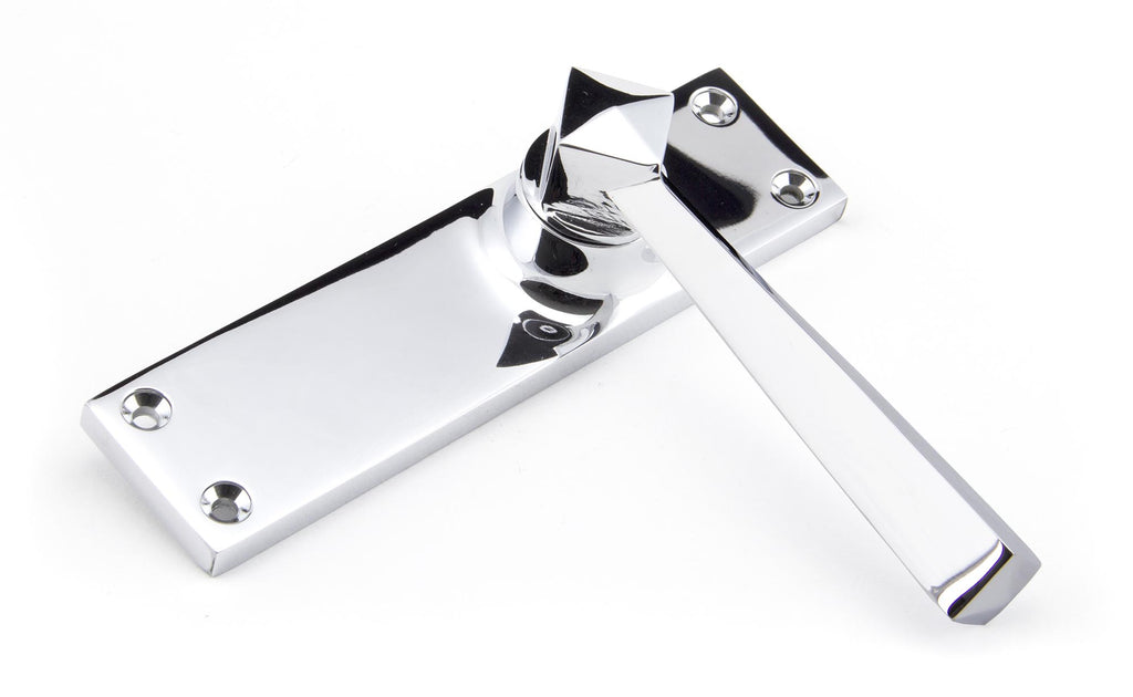 From The Anvil's Polished Chrome Straight Lever Latch Set