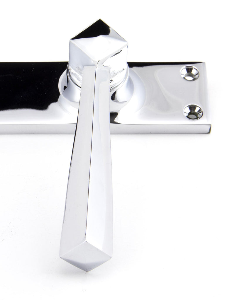 From The Anvil's Polished Chrome Straight Lever Latch Set