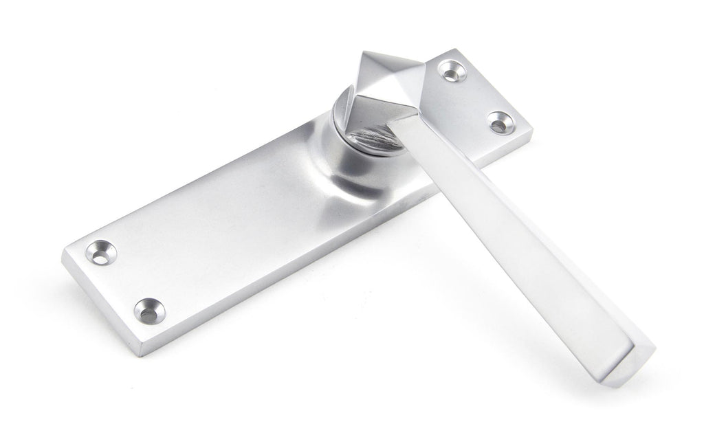 From The Anvil's Satin Chrome Straight Lever Latch Set