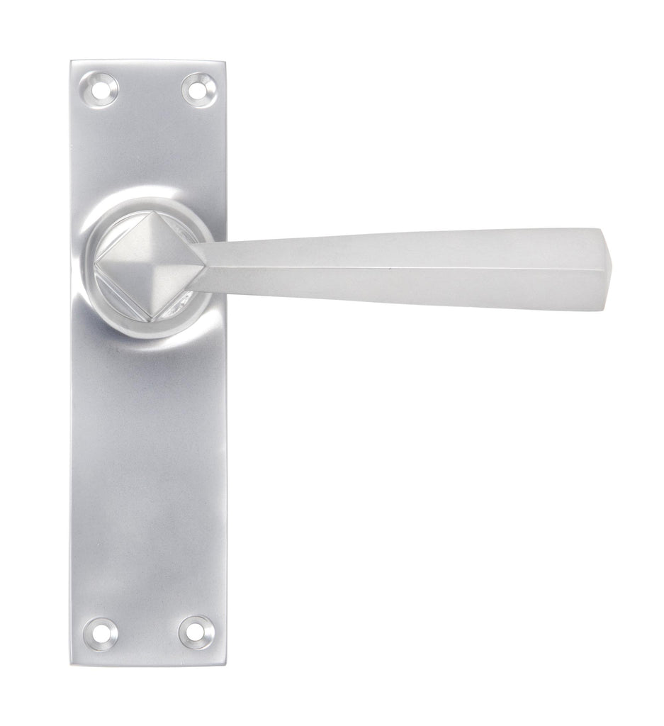 From The Anvil's Satin Chrome Straight Lever Latch Set