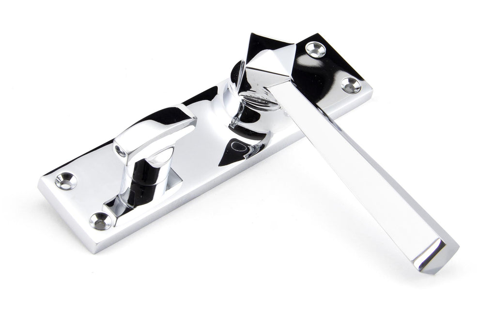 From The Anvil's Polished Chrome Straight Lever Bathroom Set