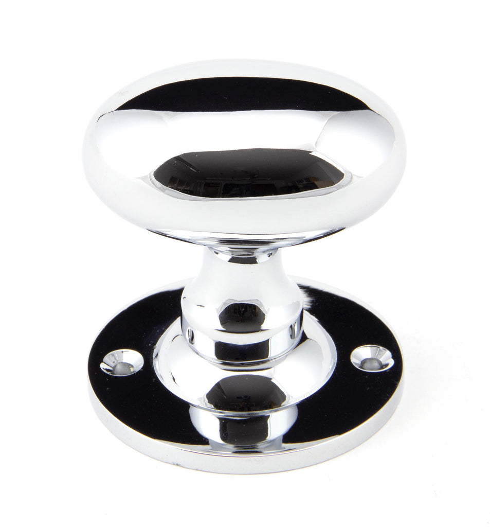 From The Anvil's Polished Chrome Oval Mortice/Rim Knob Set