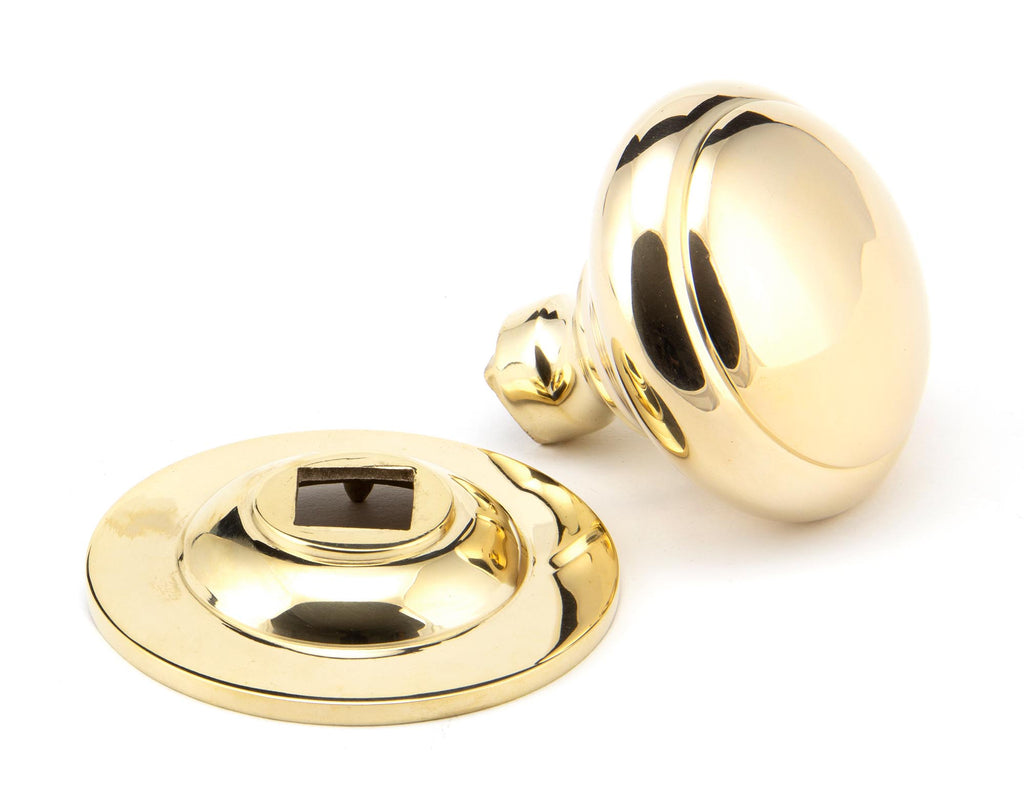 From The Anvil's Polished Brass Round Centre Door Knob