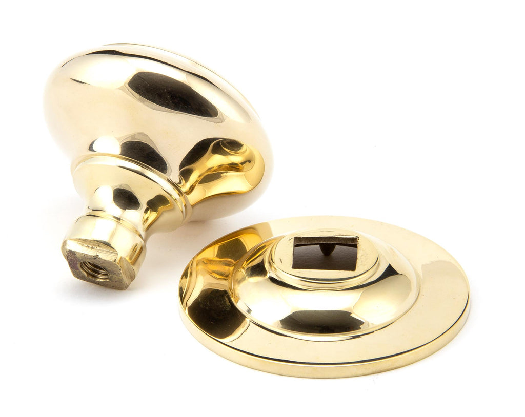 From The Anvil's Polished Brass Round Centre Door Knob