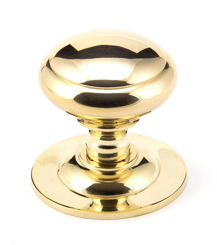 From The Anvil's Polished Brass Round Centre Door Knob