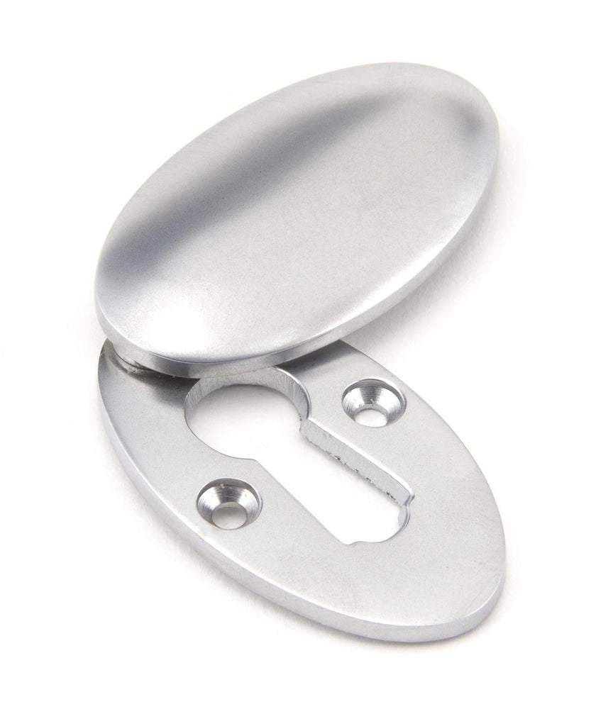 From The Anvil's Satin Chrome Oval Escutcheon