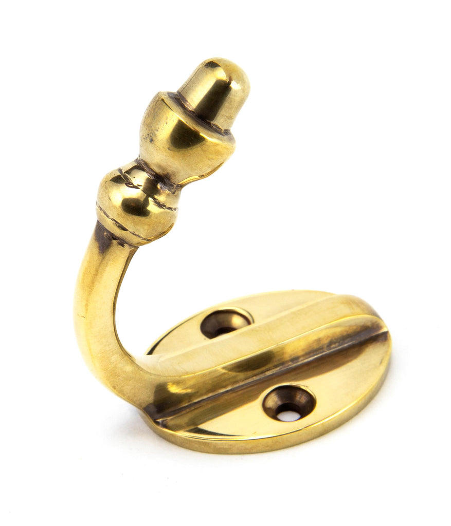 From The Anvil's Aged Brass Coat Hook