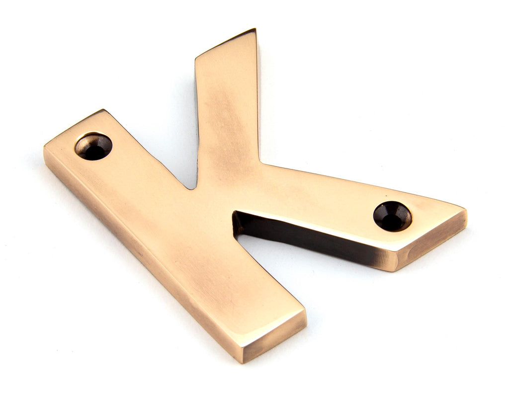 From The Anvil's Polished Bronze Polished Bronze Letter