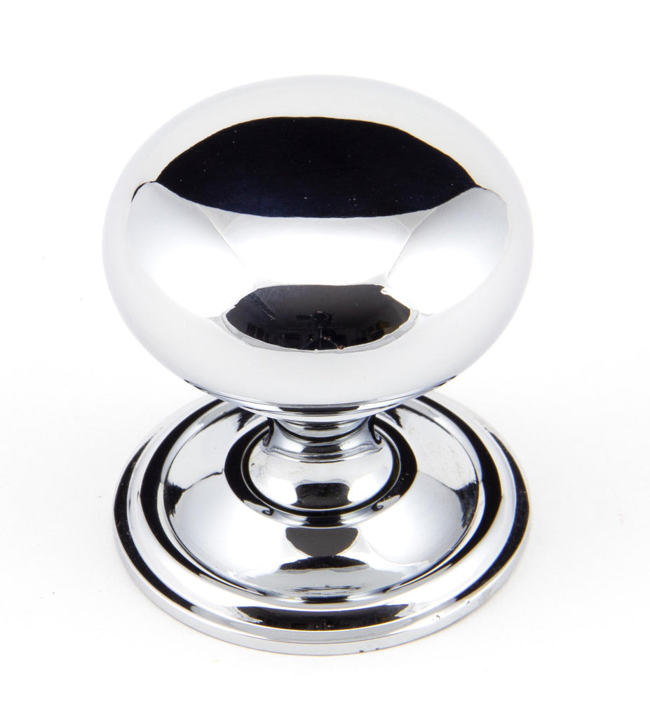 From The Anvil's Polished Chrome Mushroom Cabinet Knob