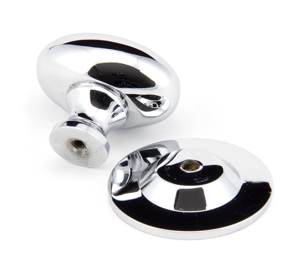 From The Anvil's Polished Chrome Oval Cabinet Knob