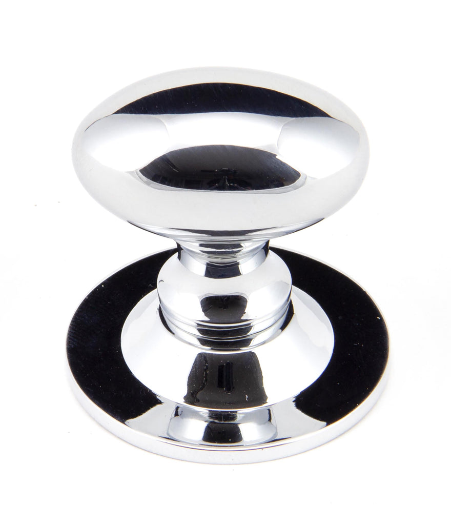 From The Anvil's Polished Chrome Oval Cabinet Knob