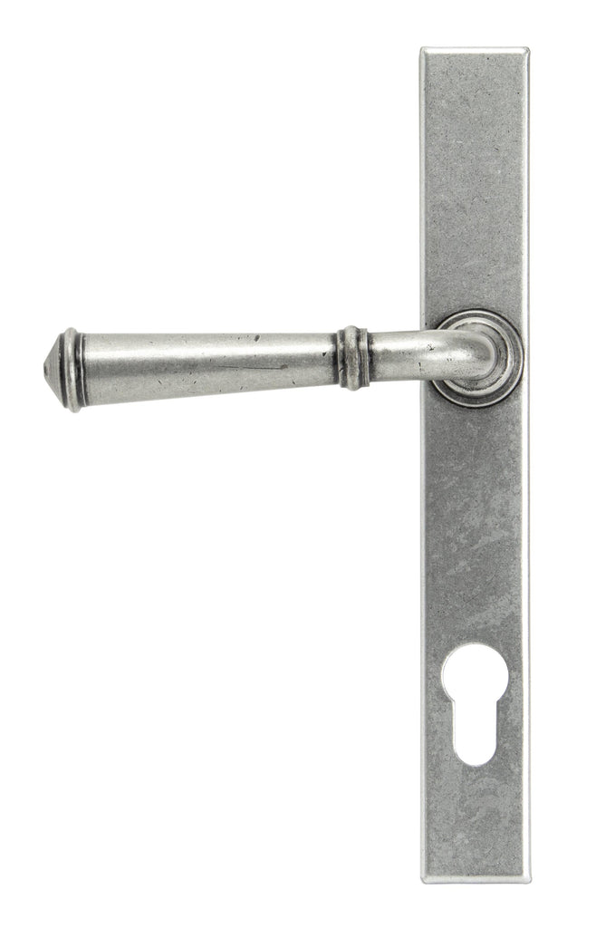 From The Anvil's Pewter Patina Regency Slimline Lever Espag. Lock Set