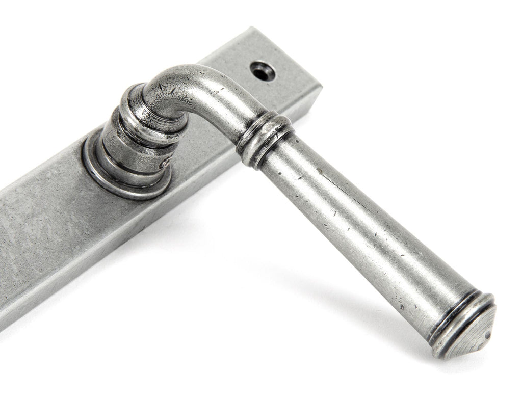 From The Anvil's Pewter Patina Regency Slimline Lever Espag. Lock Set