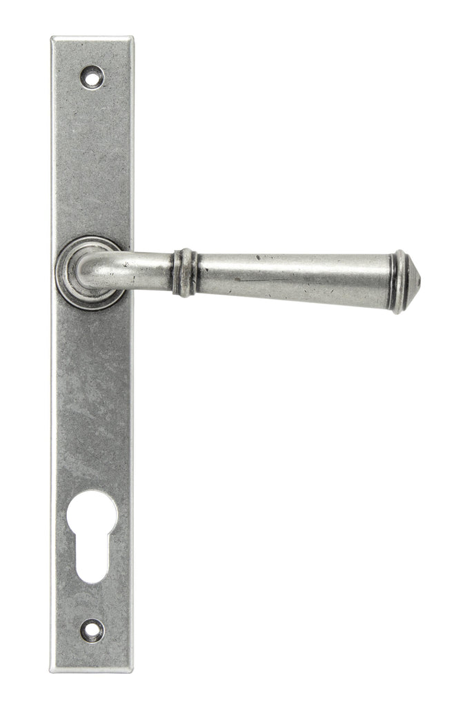 From The Anvil's Pewter Patina Regency Slimline Lever Espag. Lock Set