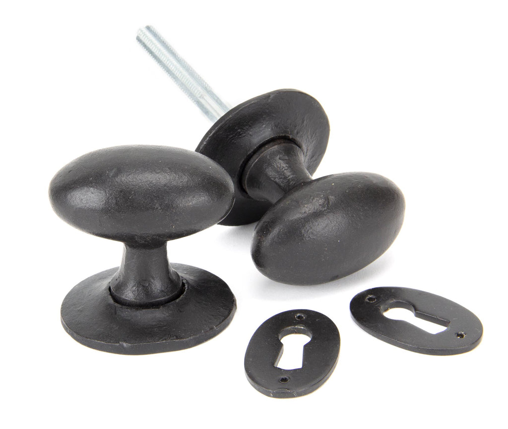 From The Anvil's External Beeswax Oval Mortice/Rim Knob Set